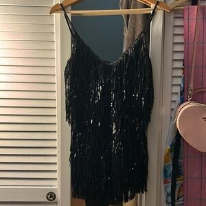 Spark Up The Glamour Sequin Fringe Romper